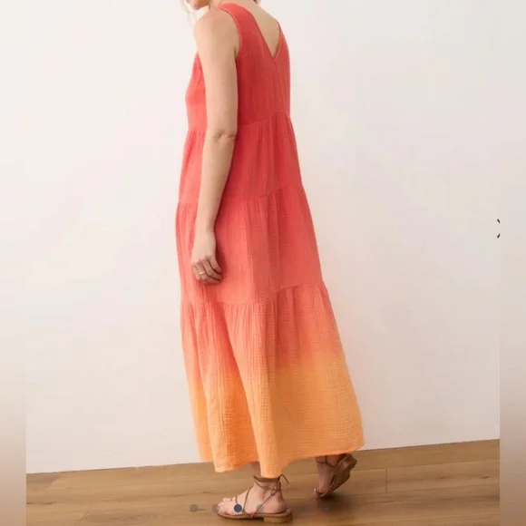 Marine Layer Corinne Sleeveless Double Cloth Cotton Maxi Dress - Picture 2 of 16